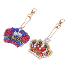 Load image into Gallery viewer, 5pcs DIY Crown Full Drill Special Shaped Diamond Painting Keychains Gifts
