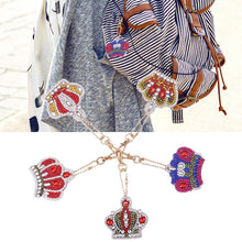 Load image into Gallery viewer, 5pcs DIY Crown Full Drill Special Shaped Diamond Painting Keychains Gifts
