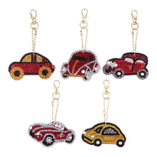 Load image into Gallery viewer, 5pcs DIY Car Full Drill Special Shaped Diamond Painting Keychains Pendant
