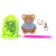 Load image into Gallery viewer, 4pcs DIY Full Drill Special Shaped Diamond Painting Bear Keychain Pendants
