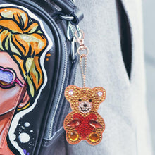 Load image into Gallery viewer, 4pcs DIY Full Drill Special Shaped Diamond Painting Bear Keychain Pendants
