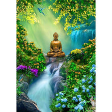 Load image into Gallery viewer, Buddha Statue 30x40cm(canvas) full round drill diamond painting
