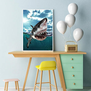 Shark 30x40cm(canvas) full round drill diamond painting