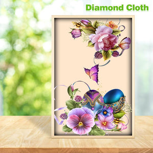 Flower Butterfly 30x48cm(canvas) full round drill diamond painting