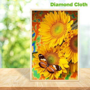 Flower Butterfly 30x48cm(canvas) full round drill diamond painting