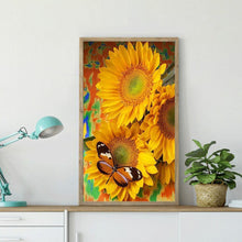 Load image into Gallery viewer, Flower Butterfly 30x48cm(canvas) full round drill diamond painting
