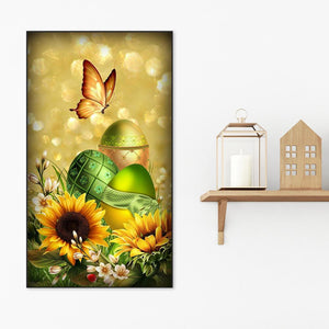 Flower Butterfly 30x48cm(canvas) full round drill diamond painting