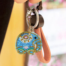 Load image into Gallery viewer, 5pcs DIY Full Drill Special Shaped Diamond Painting Elephant Keychain Gift
