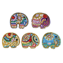 Load image into Gallery viewer, 5pcs DIY Full Drill Special Shaped Diamond Painting Elephant Keychain Gift
