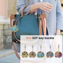 Load image into Gallery viewer, 5pcs DIY Full Drill Special Shaped Diamond Painting Elephant Keychain Gift

