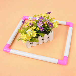 Plastic Embroidery Frame Hoop Square Shape DIY Needlework Craft Sewing Tool