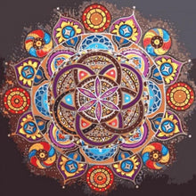 Load image into Gallery viewer, Mandala 30x30cm(canvas) full round drill diamond painting
