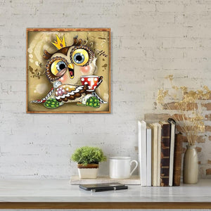 Owl 30x30cm(canvas) full round drill diamond painting