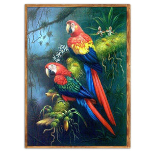 parrot 40x30cm(canvas) full Square drill diamond painting