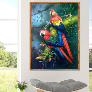 parrot 40x30cm(canvas) full Square drill diamond painting