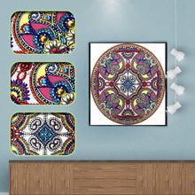 Load image into Gallery viewer, Mandala 30x30cm(canvas) beautiful special shaped drill diamond painting
