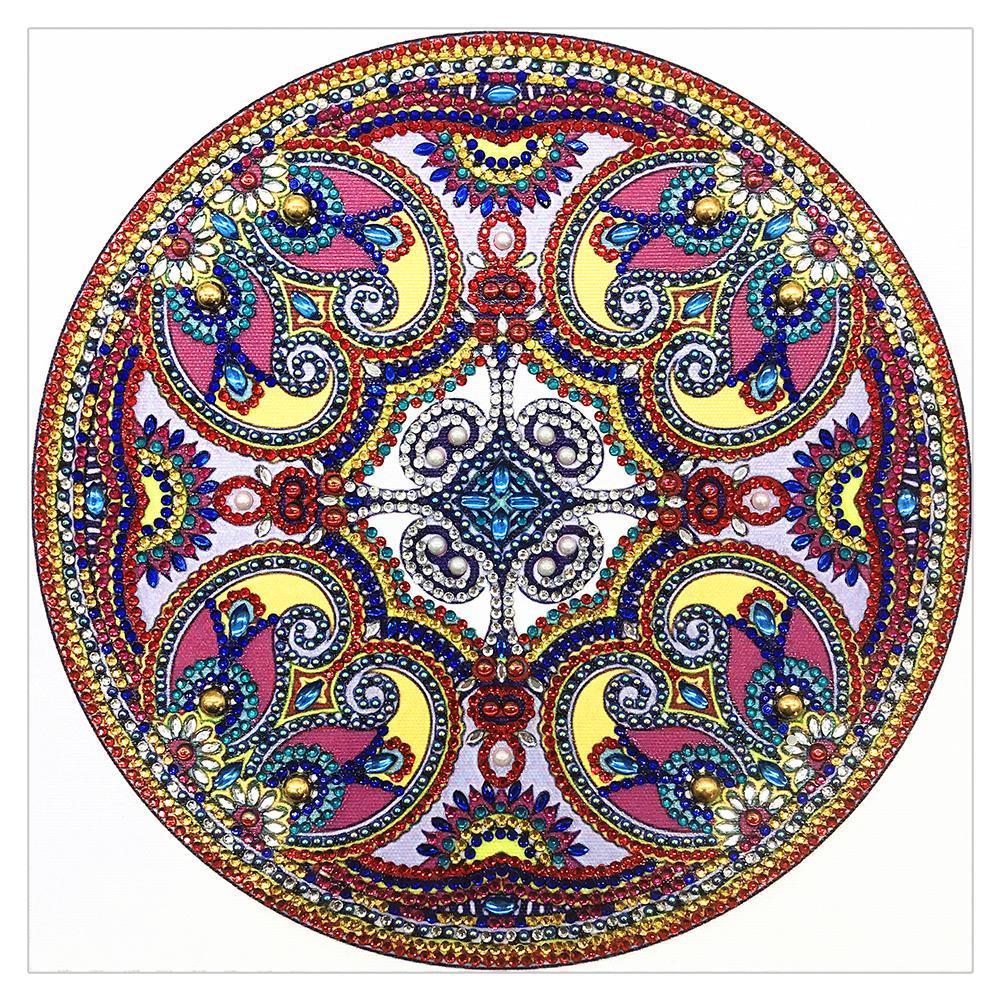 Mandala 30x30cm(canvas) beautiful special shaped drill diamond painting