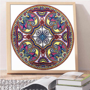 Mandala 30x30cm(canvas) beautiful special shaped drill diamond painting