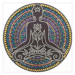 Mandala 30x30cm(canvas) beautiful special shaped drill diamond painting