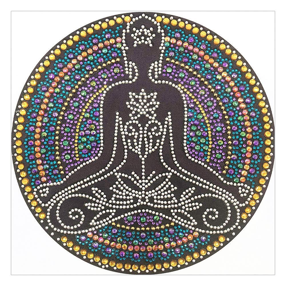 Mandala 30x30cm(canvas) beautiful special shaped drill diamond painting