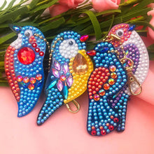 Load image into Gallery viewer, 4pcs DIY Birds Full Drill Special Shaped Diamond Painting Keychains Gifts
