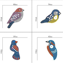 Load image into Gallery viewer, 4pcs DIY Birds Full Drill Special Shaped Diamond Painting Keychains Gifts
