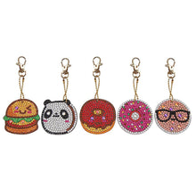Load image into Gallery viewer, 5pcs DIY Full Drill Special Diamond Painting Keychain Donuts Pendant Gift
