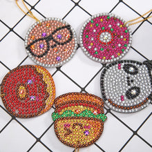 Load image into Gallery viewer, 5pcs DIY Full Drill Special Diamond Painting Keychain Donuts Pendant Gift
