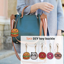 Load image into Gallery viewer, 5pcs DIY Full Drill Special Diamond Painting Keychain Donuts Pendant Gift
