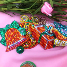 Load image into Gallery viewer, 4pcs DIY Christmas Full Drill Special Shaped Diamond Painting Keychain Gift
