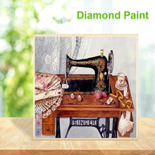 Load image into Gallery viewer, Sewing Machine 30x30cm(canvas) full round drill diamond painting
