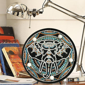DIY Full Drill Diamond Painting Animal LED Night Lamp Embroidery Home Decor