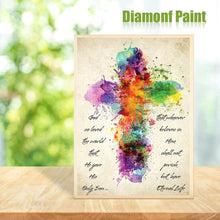 Load image into Gallery viewer, Cross 30x40cm(canvas) full round drill diamond painting

