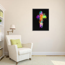 Load image into Gallery viewer, Cross 30x40cm(canvas) full round drill diamond painting
