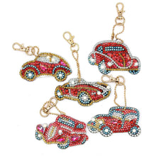 Load image into Gallery viewer, 5pcs DIY Car Full Drill Special Shaped Diamond Painting Keychains Pendant
