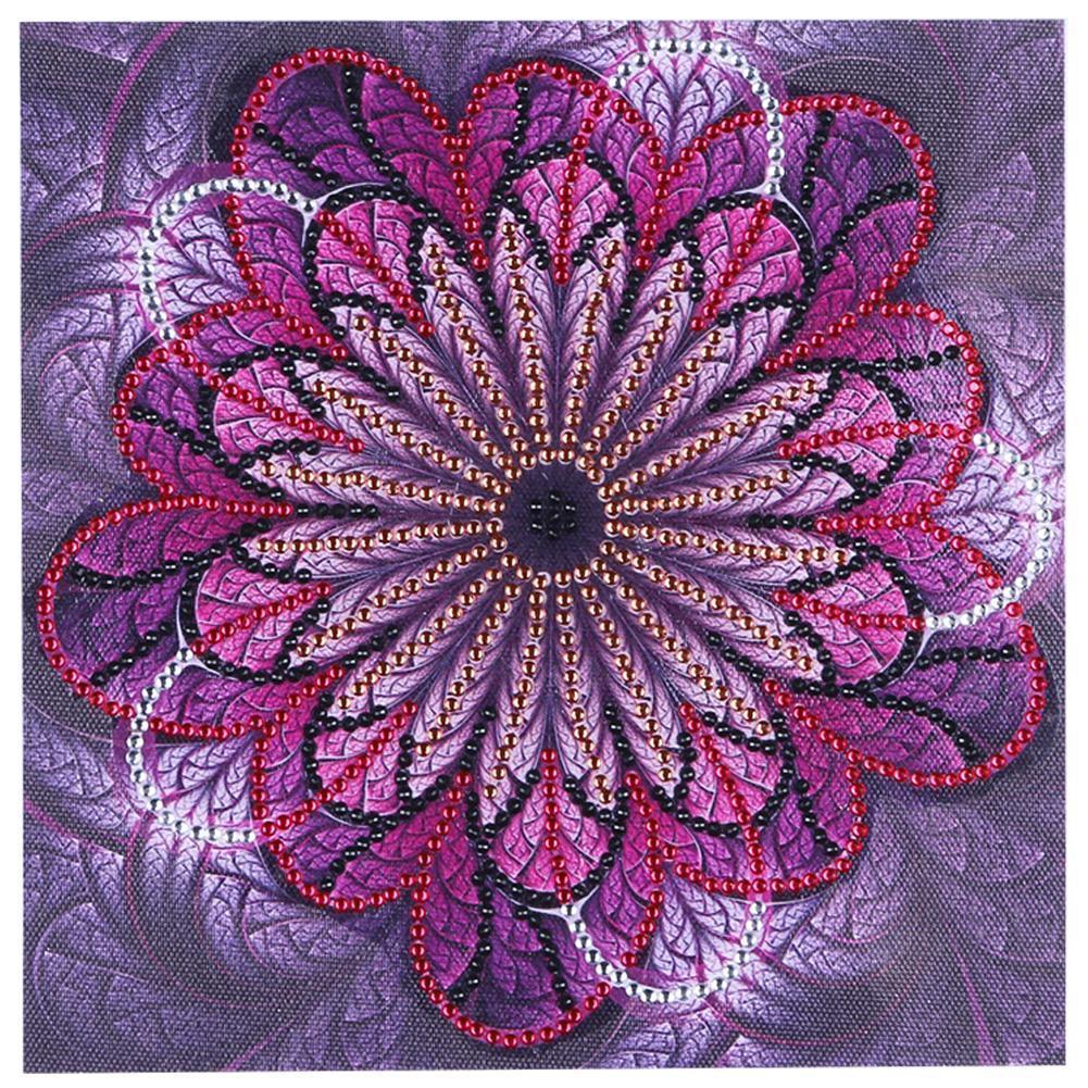 Flower 25x25cm(canvas) beautiful special shaped drill diamond painting