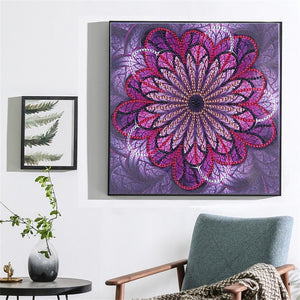 Flower 25x25cm(canvas) beautiful special shaped drill diamond painting