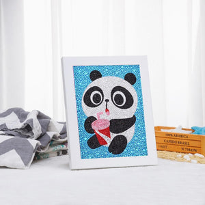 Cartoon Kids 20x15cm(canvas) full special shaped drill diamond painting