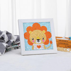 Cartoon Kids 15x15cm(canvas) full special shaped drill diamond painting