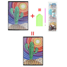 Load image into Gallery viewer, DIY Cactus Special Shaped Diamond Painting 60 Pages A5 Notebook Diary Book
