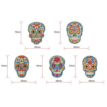 Load image into Gallery viewer, 5pcs DIY Full Drill Special Shaped Diamond Painting Skull Keychains Jewelry
