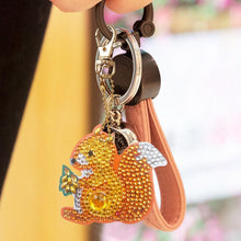 Load image into Gallery viewer, 4pcs DIY Animals Full Drill Special Shaped Diamond Painting Bag Keychains
