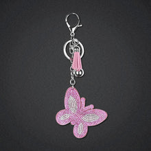 Load image into Gallery viewer, Full Drill Special Shaped Diamond Painting Butterfly Bag Keychain Pendant
