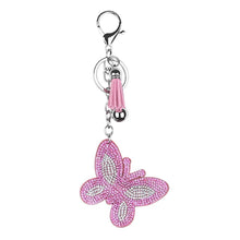 Load image into Gallery viewer, Full Drill Special Shaped Diamond Painting Butterfly Bag Keychain Pendant
