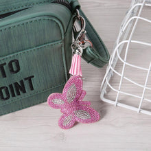 Load image into Gallery viewer, Full Drill Special Shaped Diamond Painting Butterfly Bag Keychain Pendant
