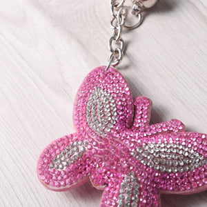 Full Drill Special Shaped Diamond Painting Butterfly Bag Keychain Pendant