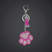 Load image into Gallery viewer, Full Drill Special Shaped Diamond Painting Bear Paw Keychain Bag Pendant
