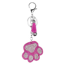 Load image into Gallery viewer, Full Drill Special Shaped Diamond Painting Bear Paw Keychain Bag Pendant

