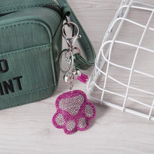 Load image into Gallery viewer, Full Drill Special Shaped Diamond Painting Bear Paw Keychain Bag Pendant
