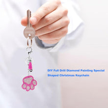 Load image into Gallery viewer, Full Drill Special Shaped Diamond Painting Bear Paw Keychain Bag Pendant
